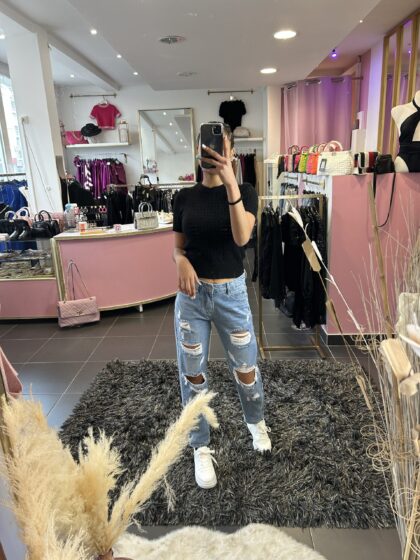Jean mom bleu LÉA