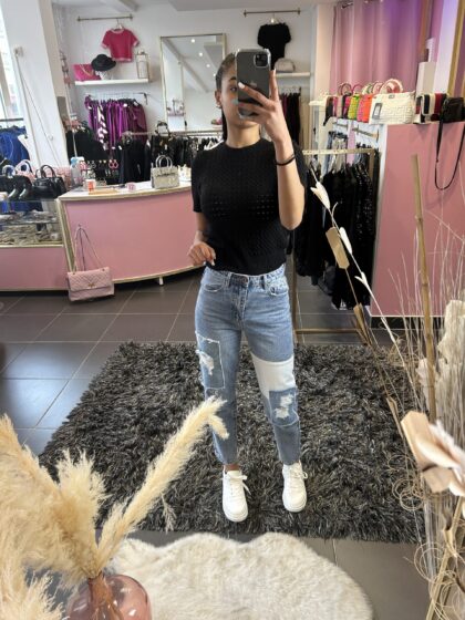 Jeans bleu mom ELIE