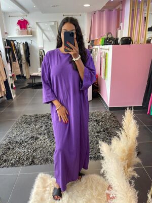Robe tee-shirt longue SABAH violet