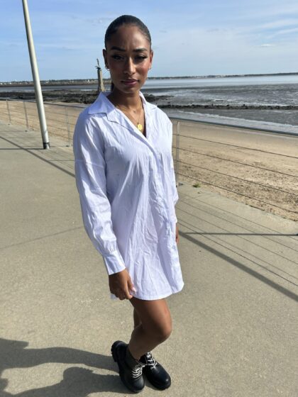 Chemise longue blanche ZAINA