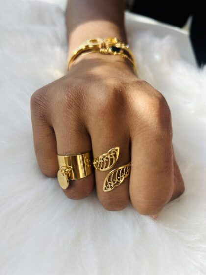Bague ailes dorée