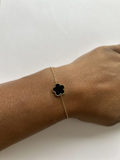 Bracelet trèfle noir