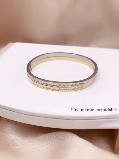 Bracelet jonc message argenté
