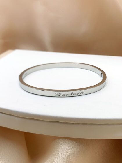 Bracelet jonc message argenté