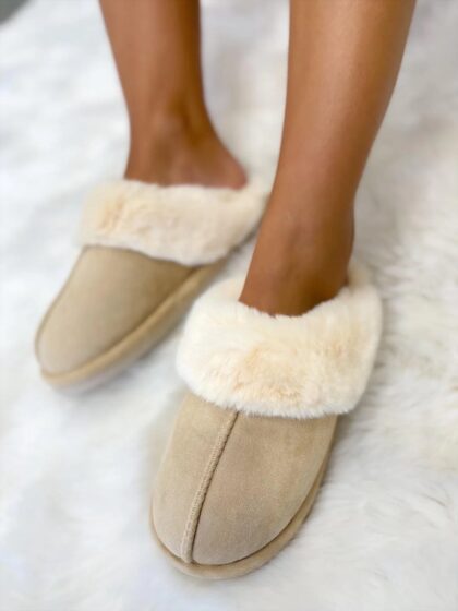 Chausson fourrés beige LISE