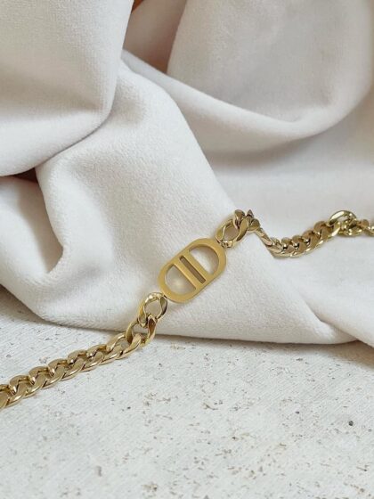 Bracelet inspiration or acier inoxydable