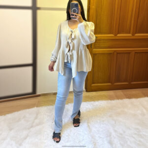 blouse a nouer en gaz de coton