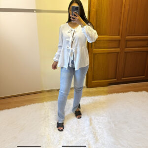 blouse a nouer en gaz de coton