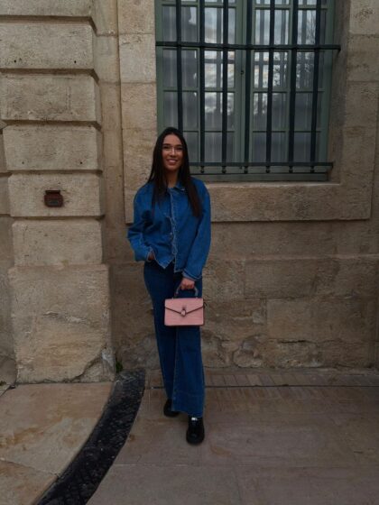 Veste noeud en jean LYNES