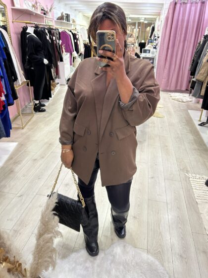 Veste oversize marron LOU