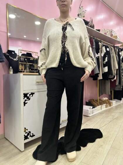 Pantalon noir velours