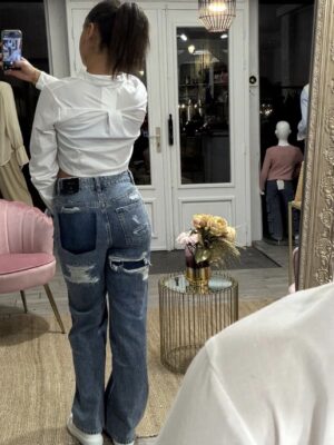 Jeans déchiré  bleu  LANA