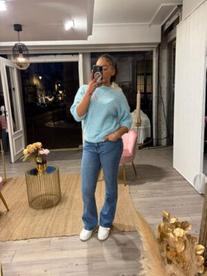 Pull léger bleu KARINE