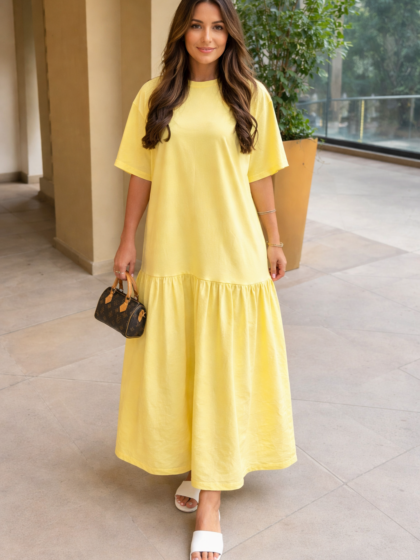 Robe oversize jaune LOINA