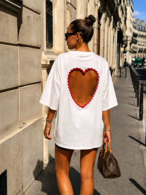Tee-shirt love blanc