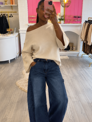 Pull ample NOELIE beige