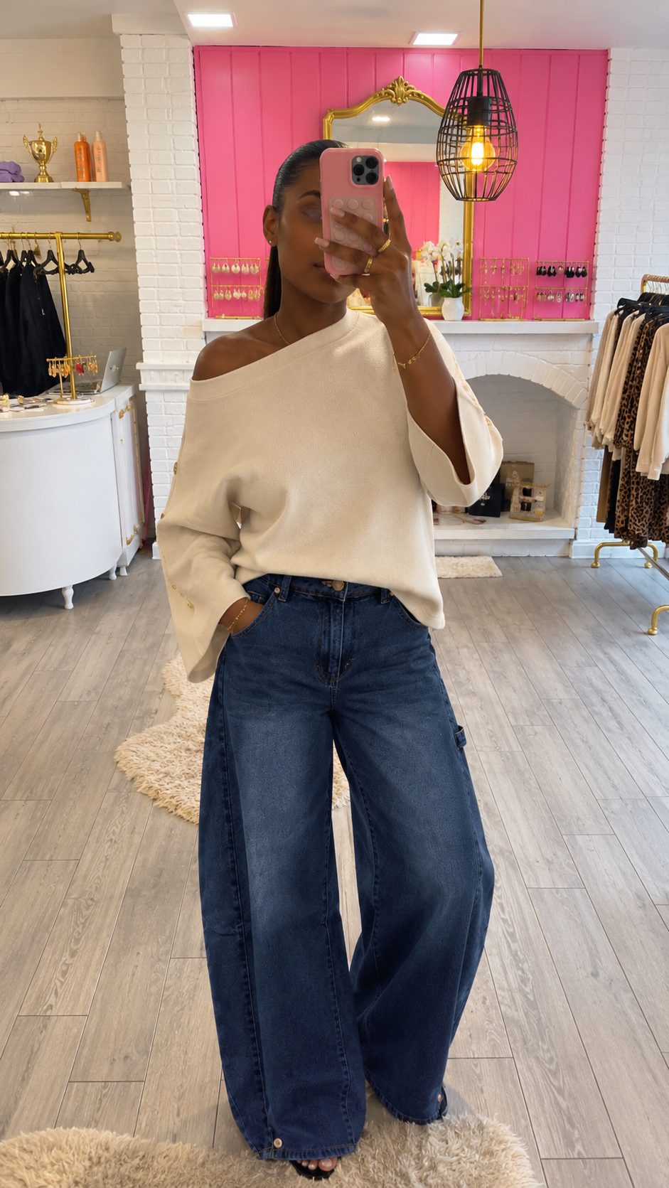 Pull ample NOELIE beige